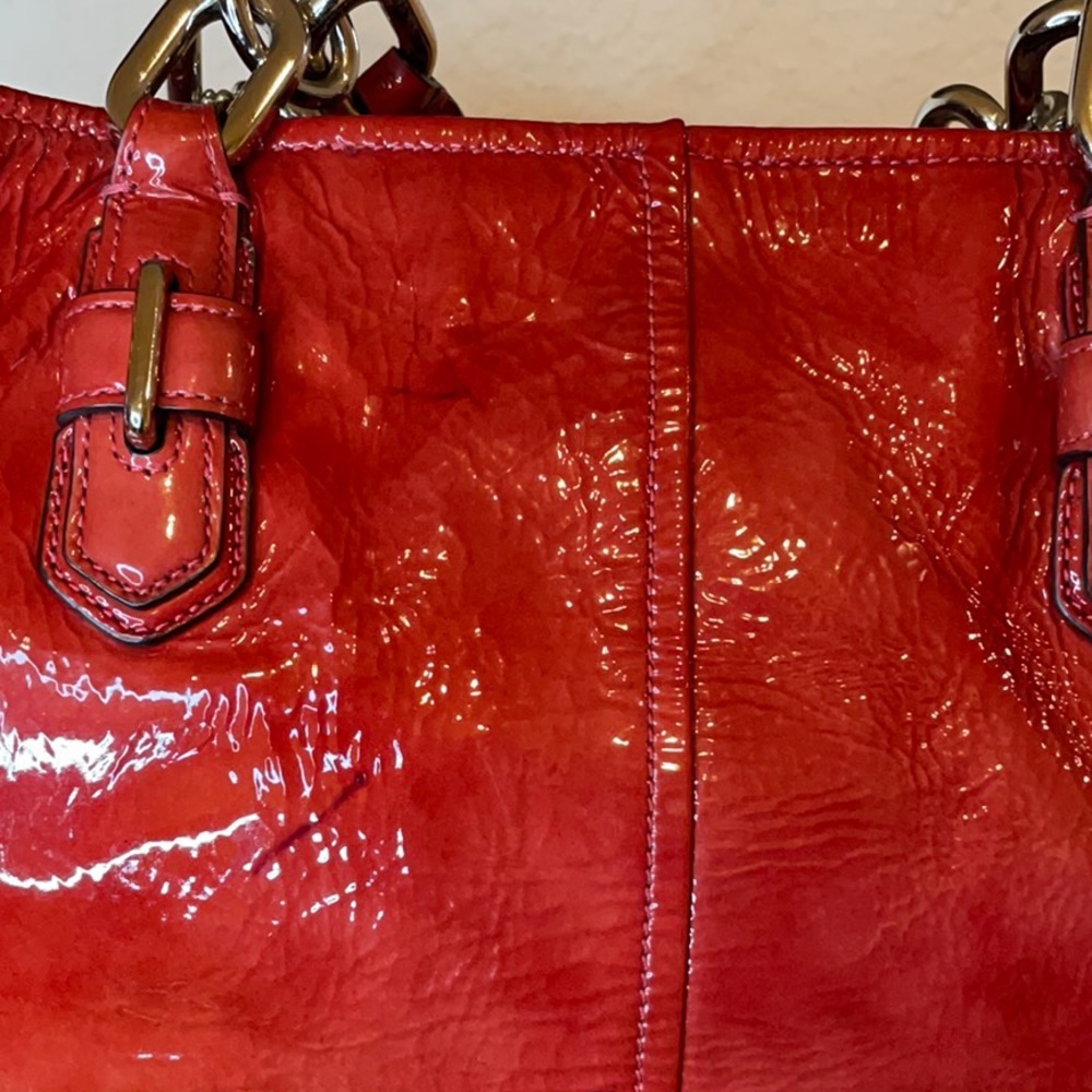 Red Coach Handbag - Picture 5 of 8